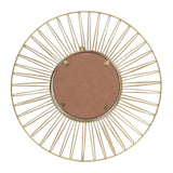 Hopedale Modern Glam Handcrafted Round Sun Wall Mirror by Christopher Knight Home - 30.00" L x 1.00" W x 30.00" H
