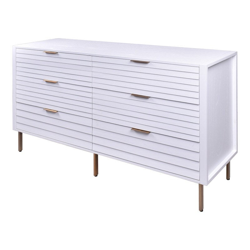 Hopper Studio Portland 6 Drawer Dresser - Cloud White