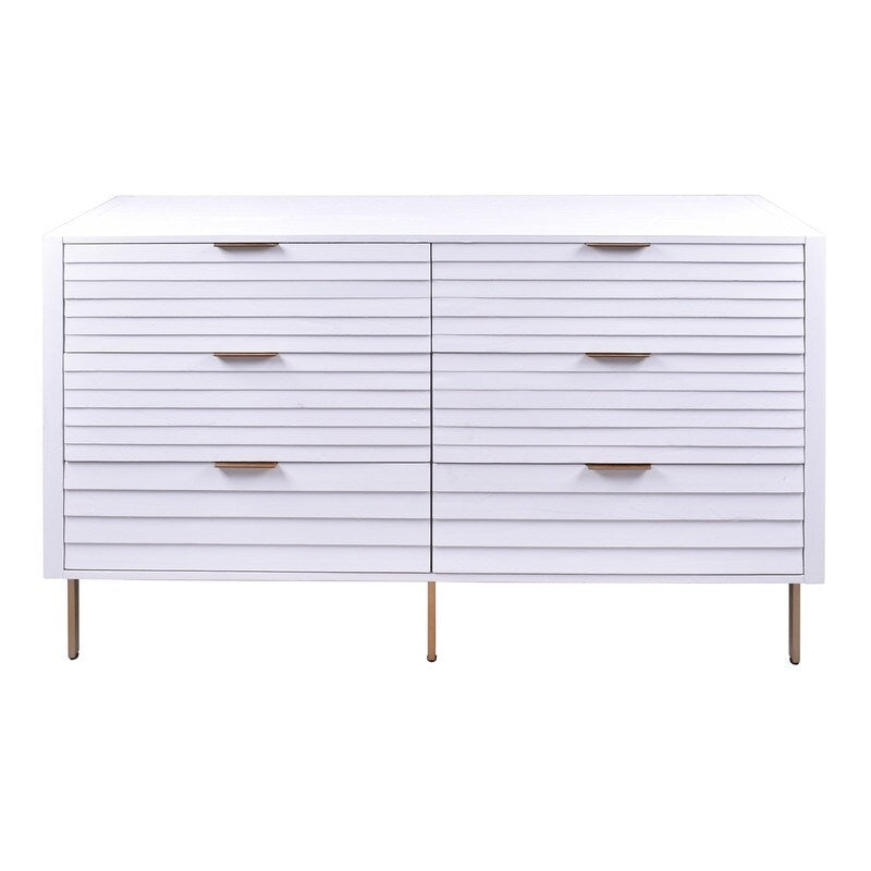 Hopper Studio Portland 6 Drawer Dresser - Cloud White