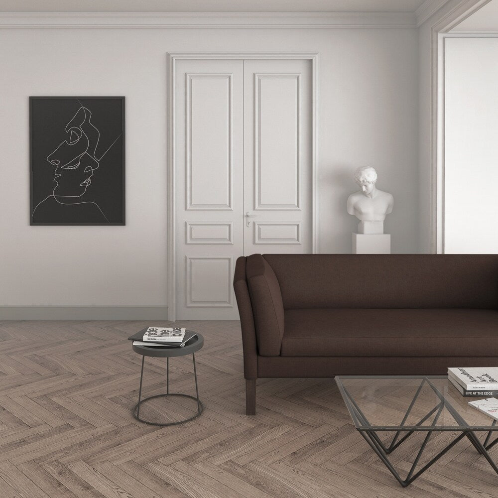 Horace Chocolate Linen Sofa - Custom Made to Order TAG by Tandem Arbor