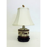 Horse Design Cover Box Porcelain Table Lamp