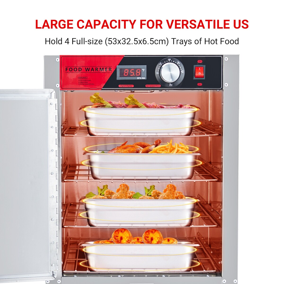 Hot Box Food Warmer Cabinet with Water Tray