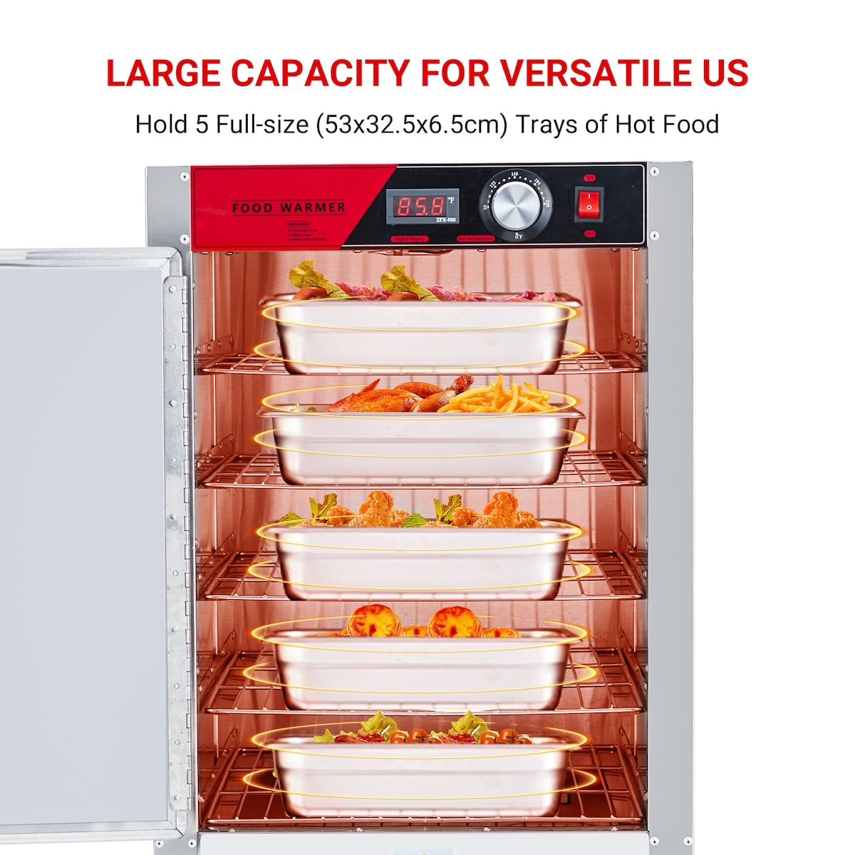 Hot Box Food Warmer Cabinet with Water Tray