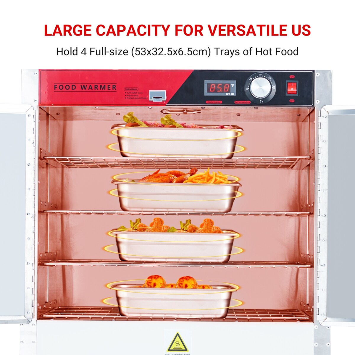 Hot Box Food Warmer Cabinet with Water Tray