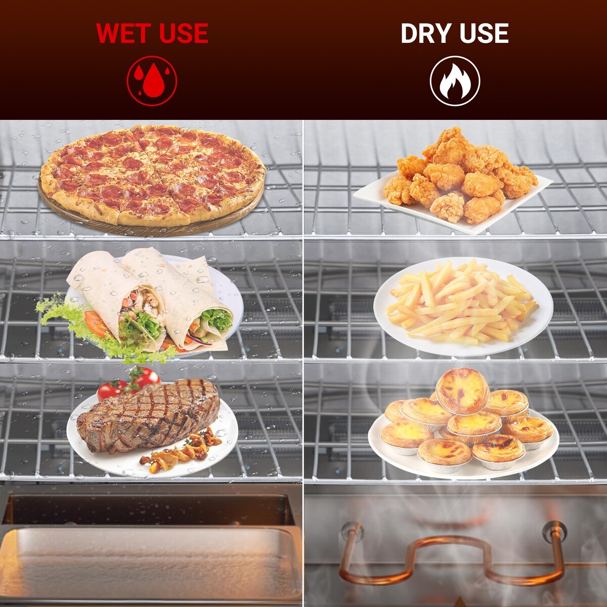 Hot Box Food Warmer Cabinet with Water Tray