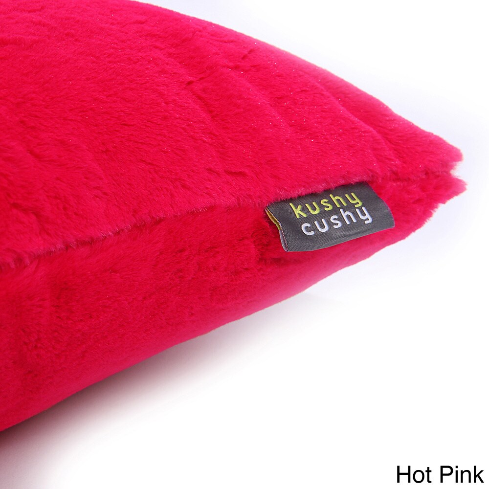 Aurora Home Faux Mink 12x12-inch Decorative Pillows (Set of 2)