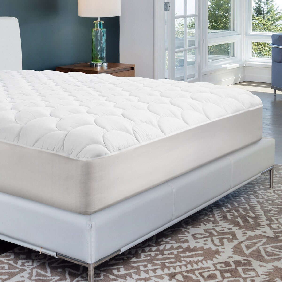 Hotel Solutions Overfilled Triple Protection Mattress Pad - N/A
