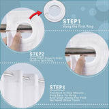 Hotel Style Fabric Shower Curtain with Liner, See Through Window