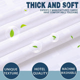 Hotel Style Fabric Shower Curtain with Liner, See Through Window
