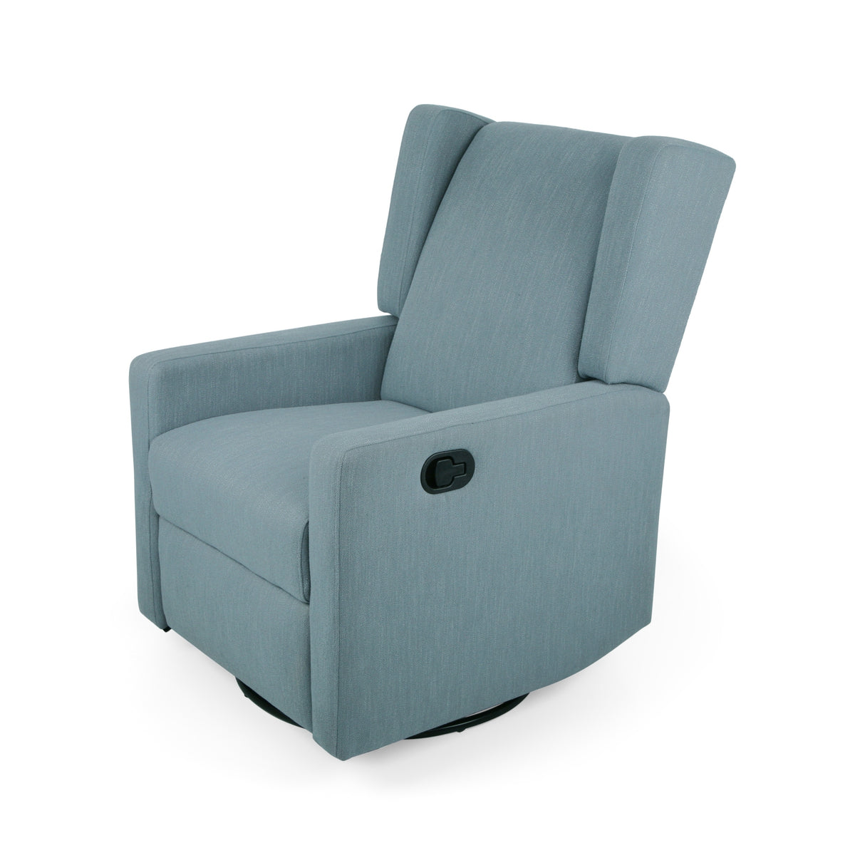 Hounker Contemporary Upholstered Swivel Recliner by Christopher Knight Home