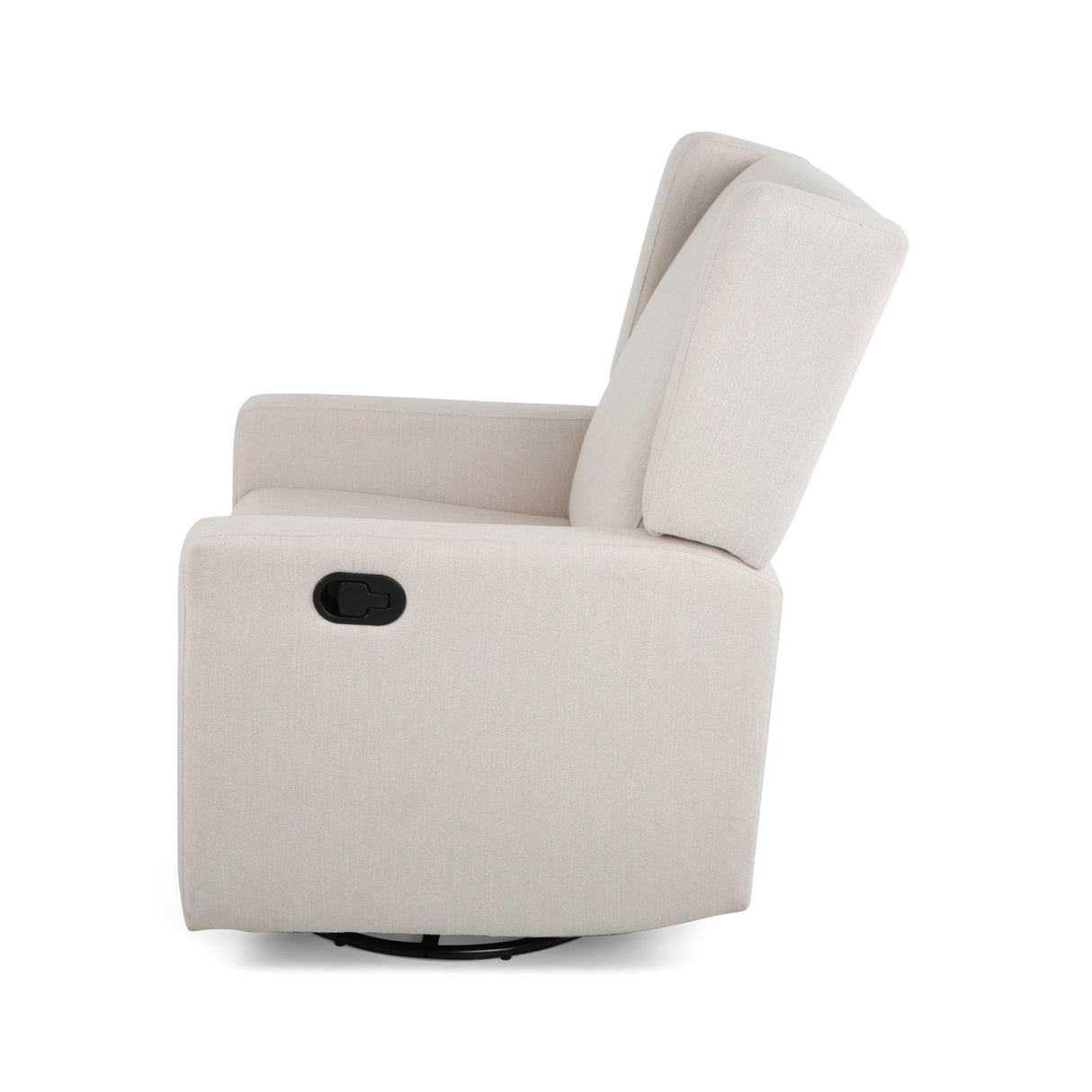 Hounker Contemporary Upholstered Swivel Recliner by Christopher Knight Home