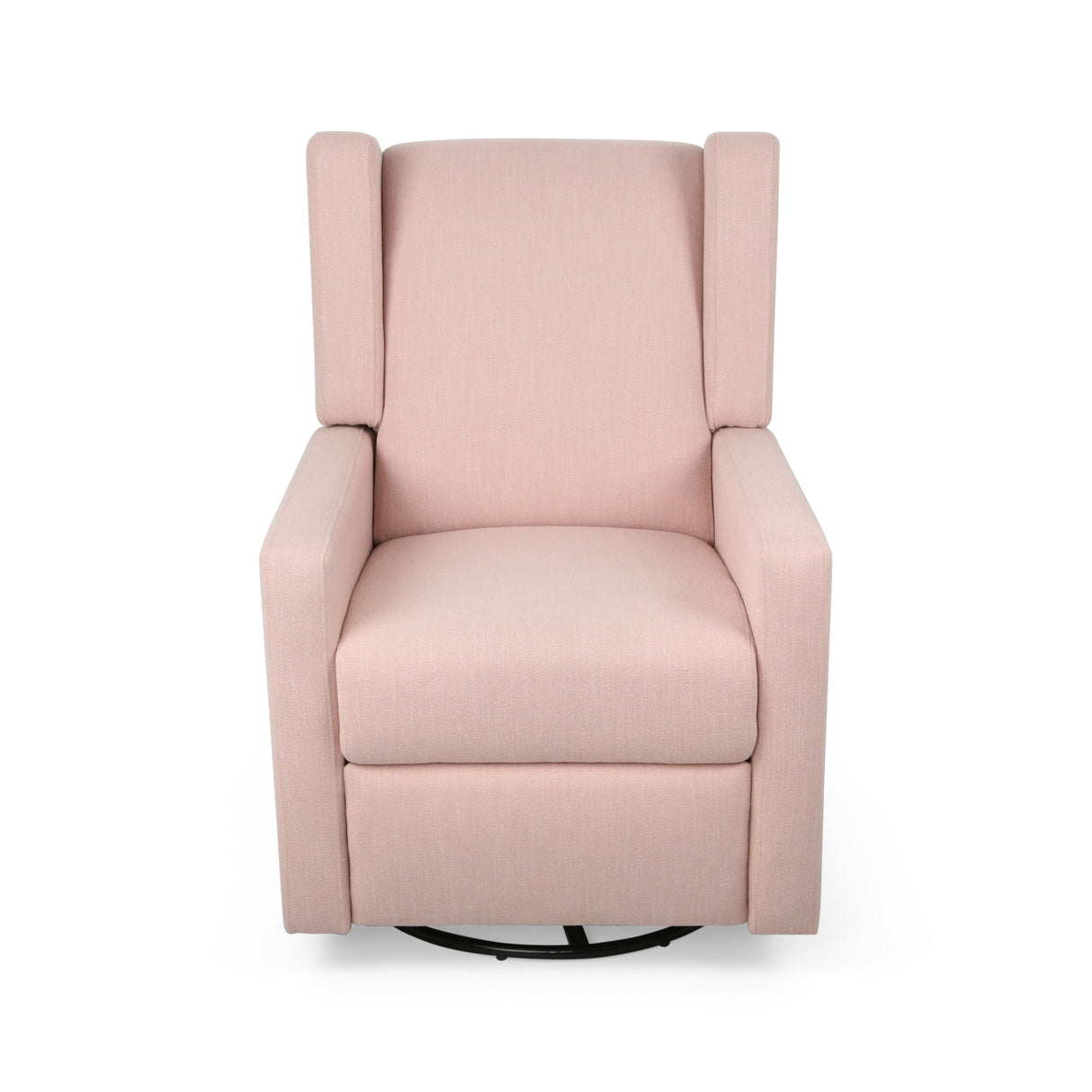 Hounker Contemporary Upholstered Swivel Recliner by Christopher Knight Home