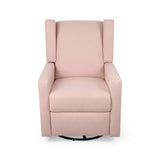 Hounker Contemporary Upholstered Swivel Recliner by Christopher Knight Home