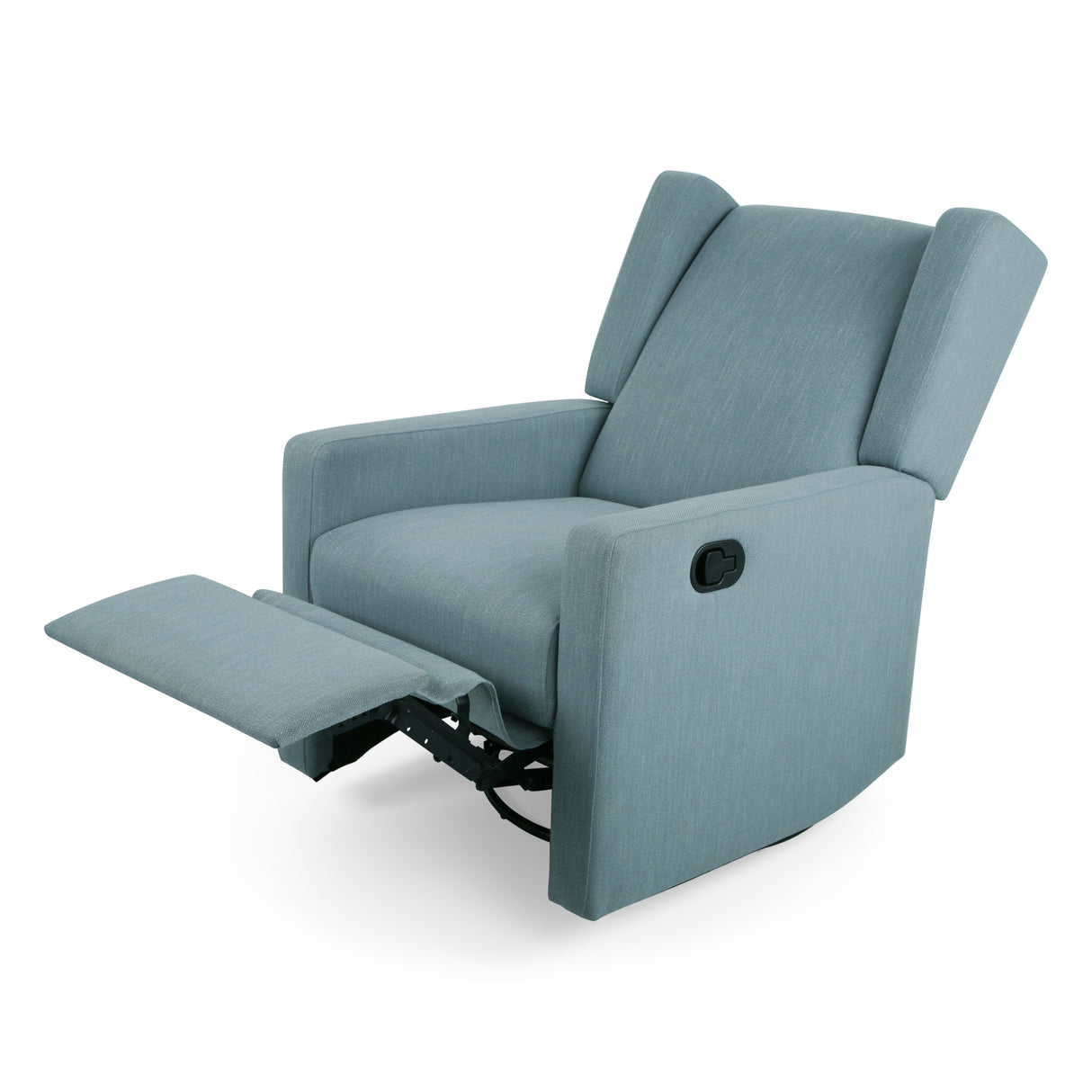 Hounker Contemporary Upholstered Swivel Recliner by Christopher Knight Home