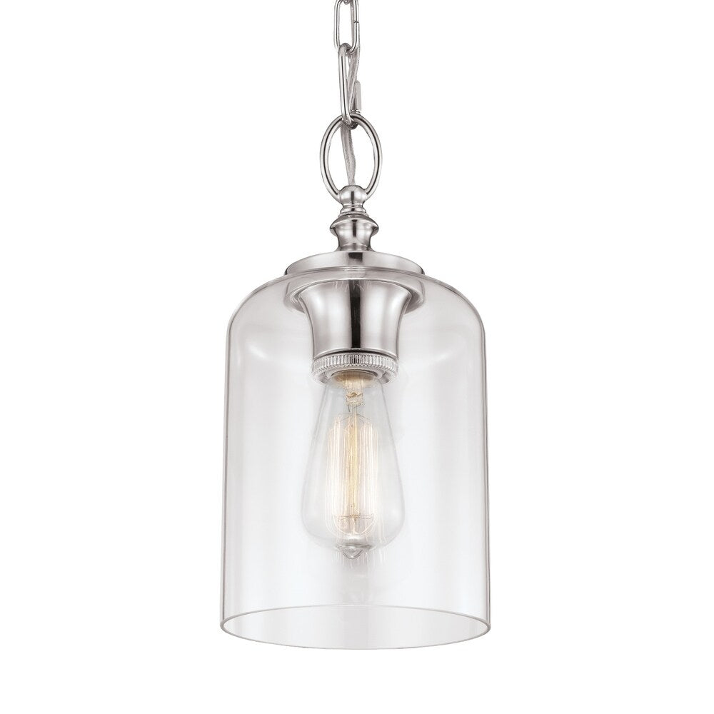 Hounslow Mini Polished Nickel 1-light Pendant