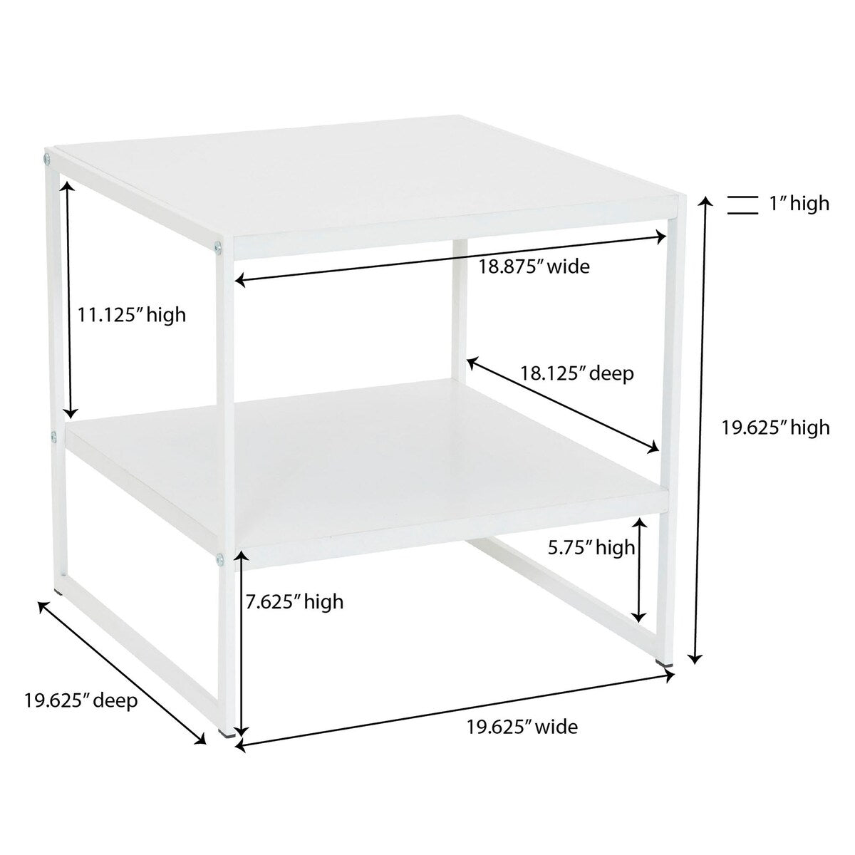 Household Essentials Square End Table