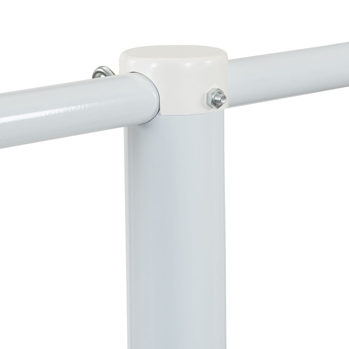 Household Essentials White Mega T-Post Assembly Clothesline Pole