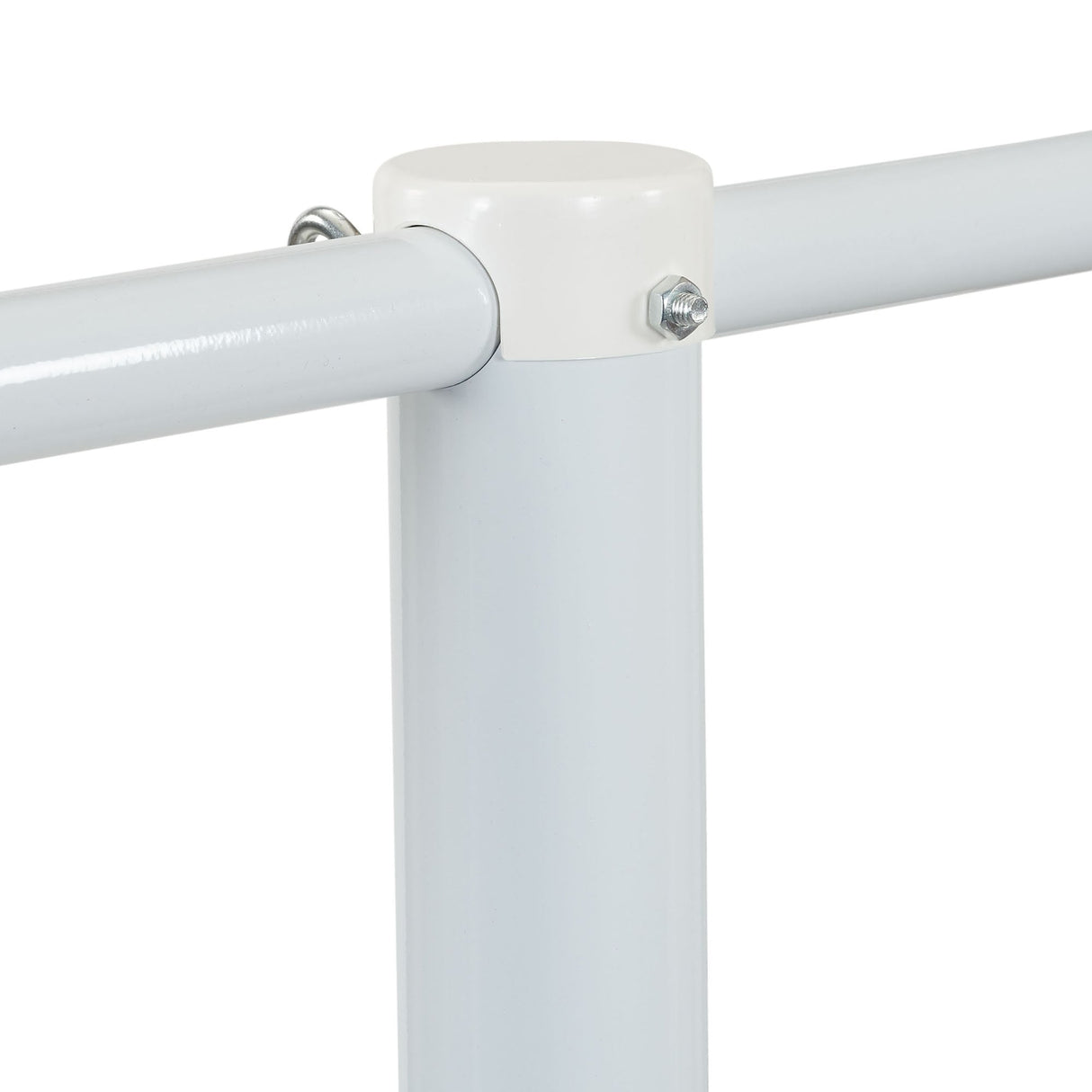 Household Essentials White Mega T-Post Assembly Clothesline Pole