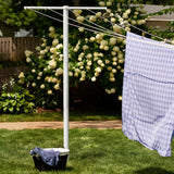 Household Essentials White Mega T-Post Assembly Clothesline Pole