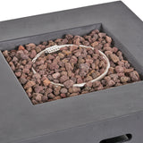 Houston Outdoor 2-Seater Wicker Print Club Chair Chat Set with Fire Pit by Christopher Knight Home