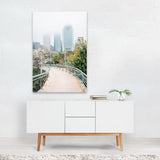 Houston Texas Downtown in Fog 01 Photography Nature Art Print/Poster