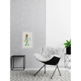 'Houstonia Mag Floppy Hat' Framed Painting Print - Multi-Color