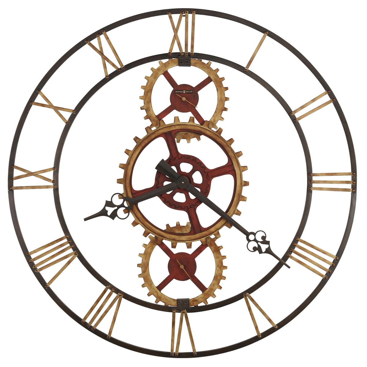 Howard Miller Hannes Industrial Chic, Vintage, Steampunk, Modern Gallery Wall Clock With Skeleton Movements, Reloj De Pared