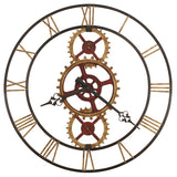 Howard Miller Hannes Industrial Chic, Vintage, Steampunk, Modern Gallery Wall Clock With Skeleton Movements, Reloj De Pared