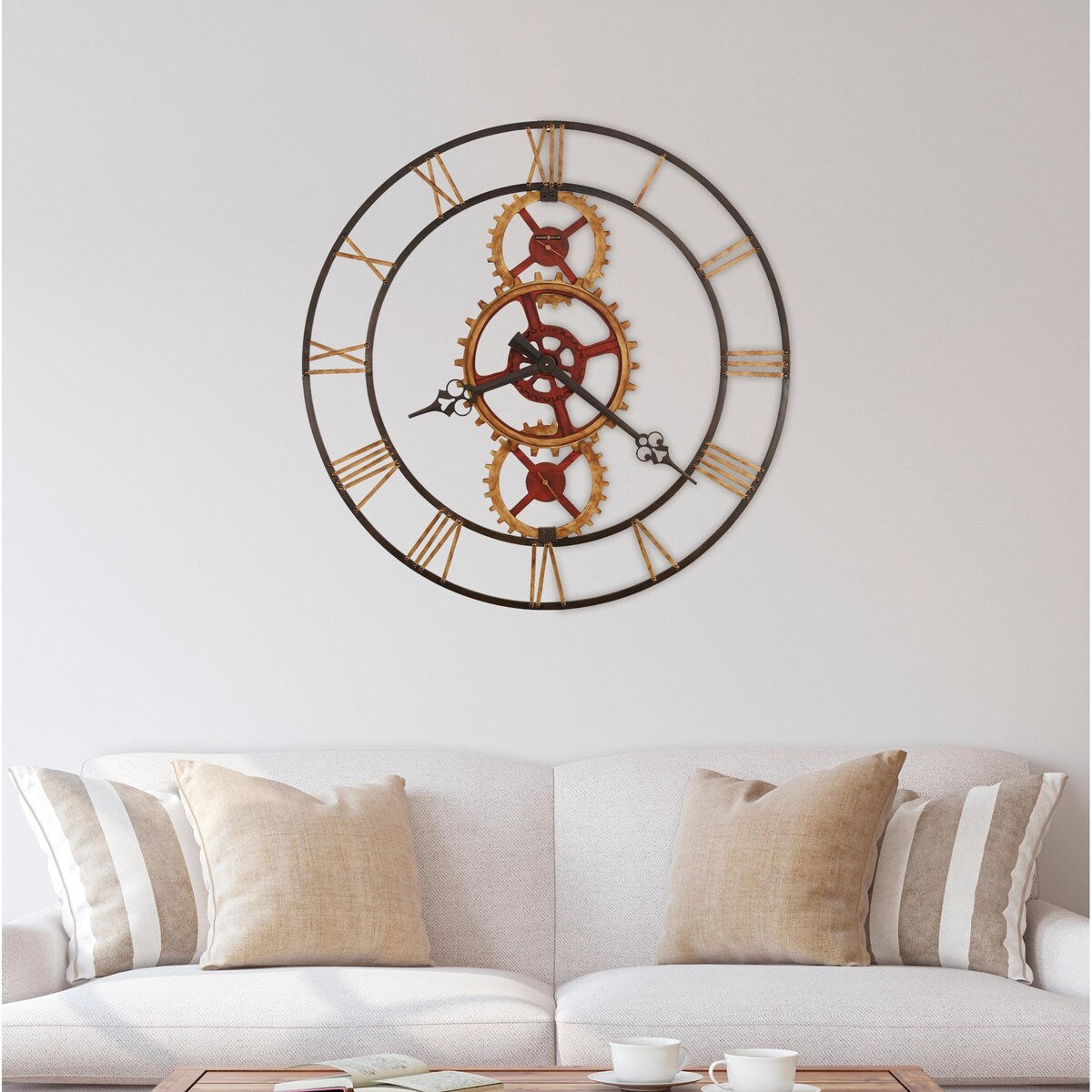 Howard Miller Hannes Industrial Chic, Vintage, Steampunk, Modern Gallery Wall Clock With Skeleton Movements, Reloj De Pared