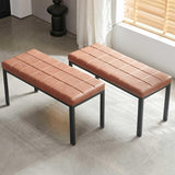 Howtai 36.6" Upholstered Leather PU Dining Bench