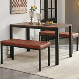 Howtai 36.6" Upholstered Leather PU Dining Bench