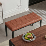 Howtai 36.6" Upholstered Leather PU Dining Bench
