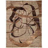 Overton Hudanah Brown/Copper/Chocolate Wool Hand-knotted Area Rug (8'9 x 11'9) - 8'9" x 11'9"/Surplus