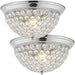 Hudson 12" 1-Light Traditional Transitional Iron LED Flush Mount, Chrome/Clear by JONATHAN Y