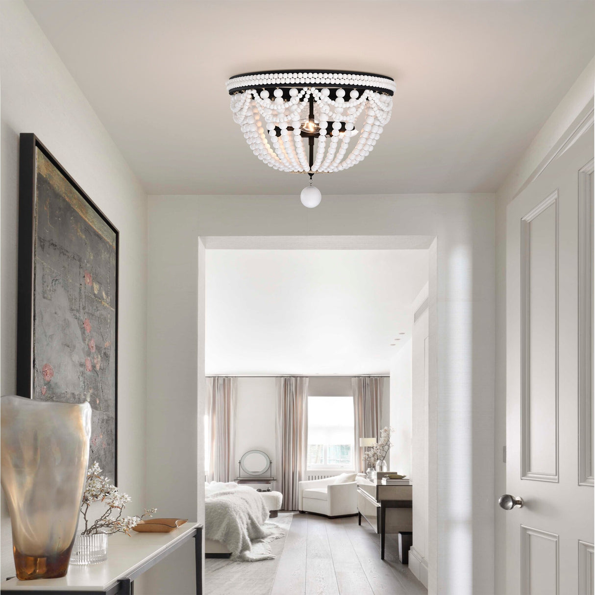 Hudson 16 Inch Bohemian Flush Mount 3-Light