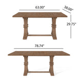 Hudson Fabric and Wood 7 Piece Dining Set by Christopher Knight Home