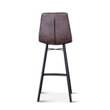 Hudson Mid Century Retro Bar Chair in Charcoal, 2pc