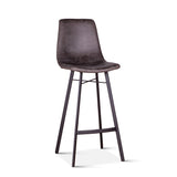 Hudson Mid Century Retro Bar Chair in Charcoal, 2pc
