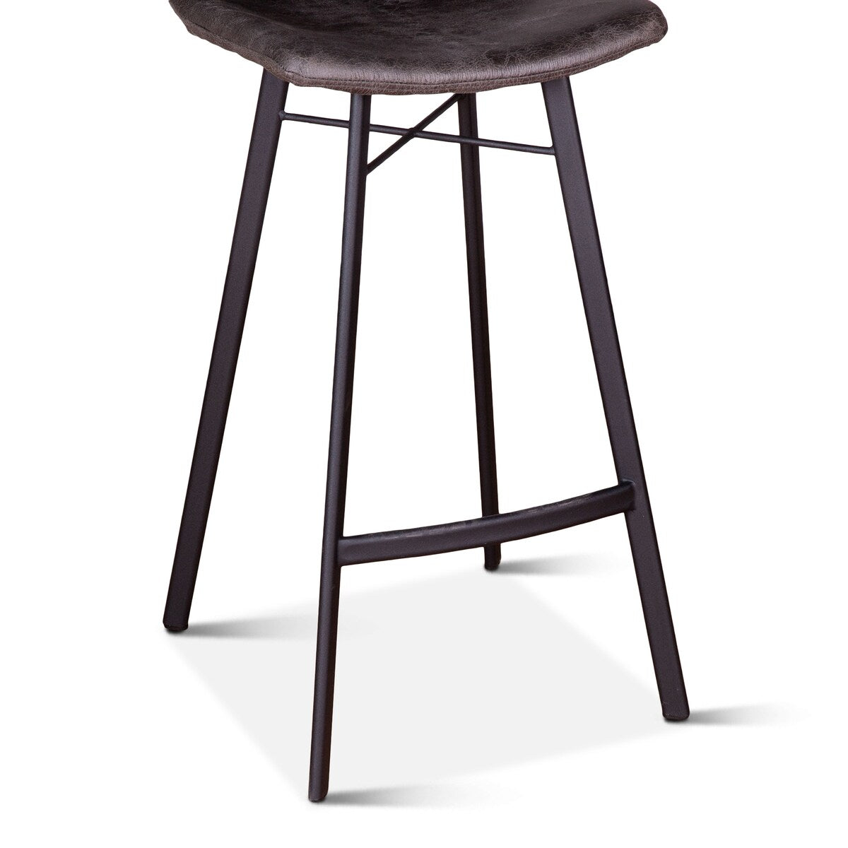 Hudson Mid Century Retro Bar Chair in Charcoal, 2pc