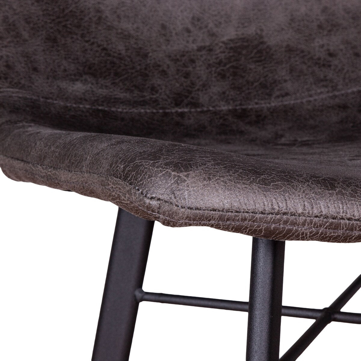 Hudson Mid Century Retro Bar Chair in Charcoal, 2pc