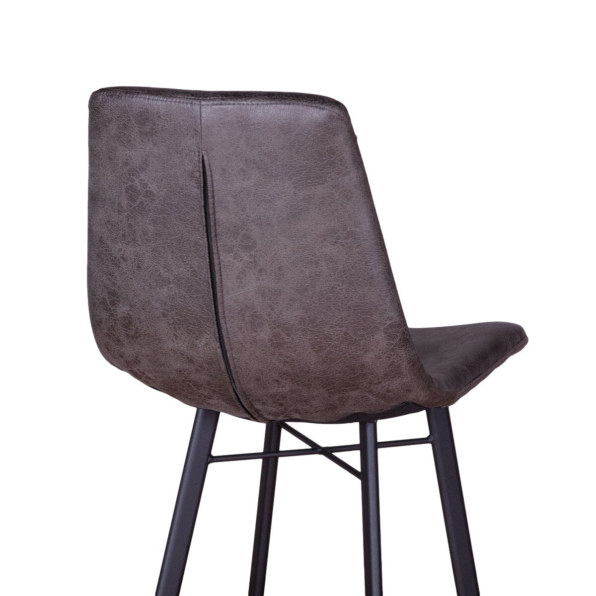 Hudson Mid Century Retro Bar Chair in Charcoal, 2pc