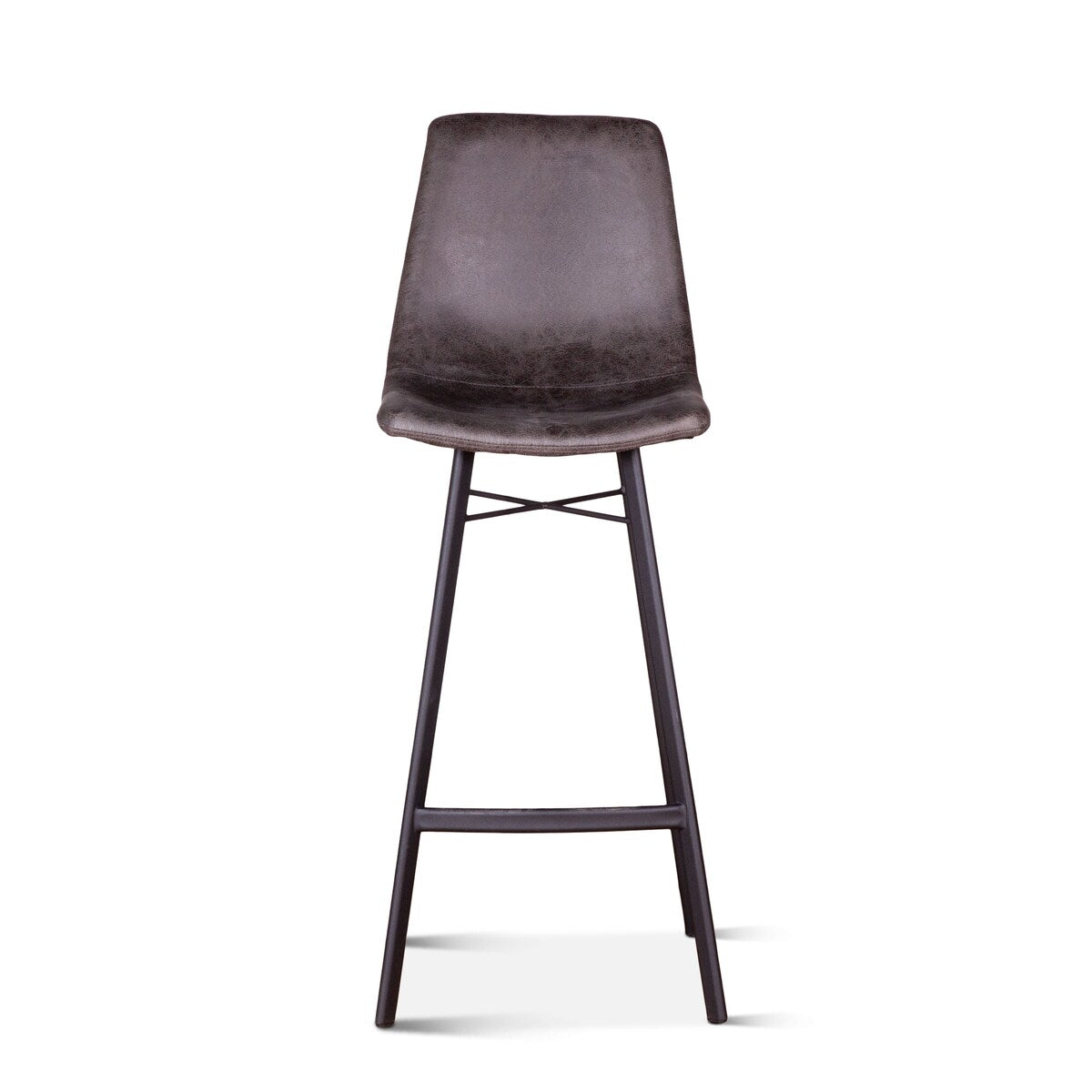 Hudson Mid Century Retro Bar Chair in Charcoal, 2pc