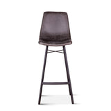Hudson Mid Century Retro Bar Chair in Charcoal, 2pc