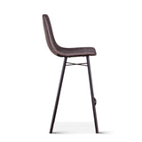 Hudson Mid Century Retro Bar Chair in Charcoal, 2pc
