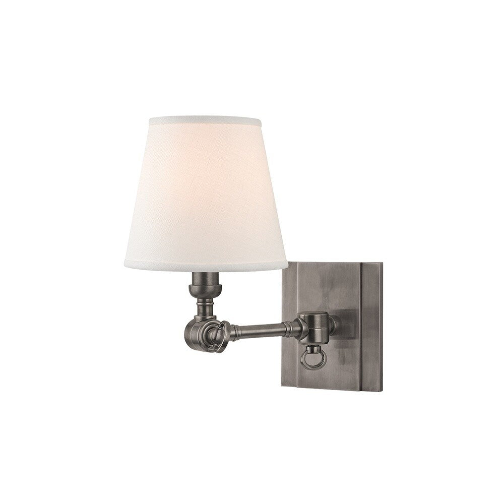 Hudson Valley Hillsdale 1-light Historic Nickel Swivel Wall Sconce