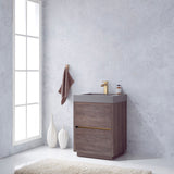 Huesca 24" Single Sink Bath Vanity with Grey Sink Top