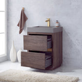 Huesca 24" Single Sink Bath Vanity with Grey Sink Top