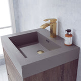 Huesca 24" Single Sink Bath Vanity with Grey Sink Top