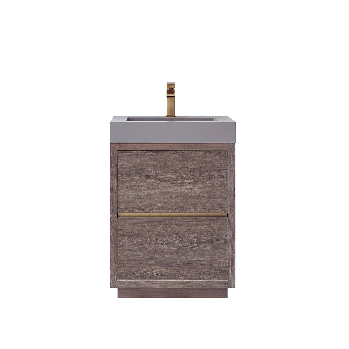 Huesca 24" Single Sink Bath Vanity with Grey Sink Top