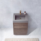 Huesca 24" Single Sink Bath Vanity with Grey Sink Top